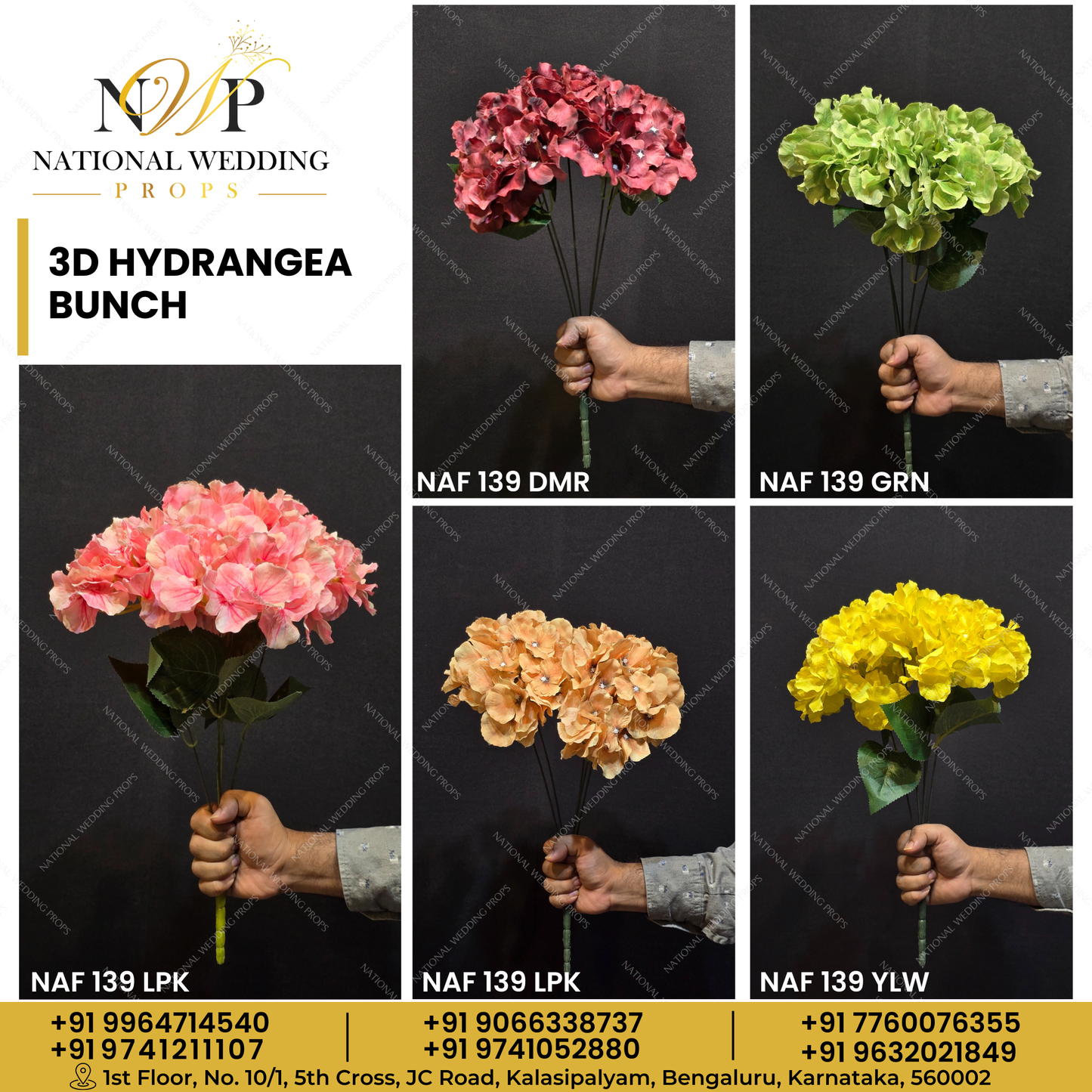 3D HYDRANGEA BUNCH