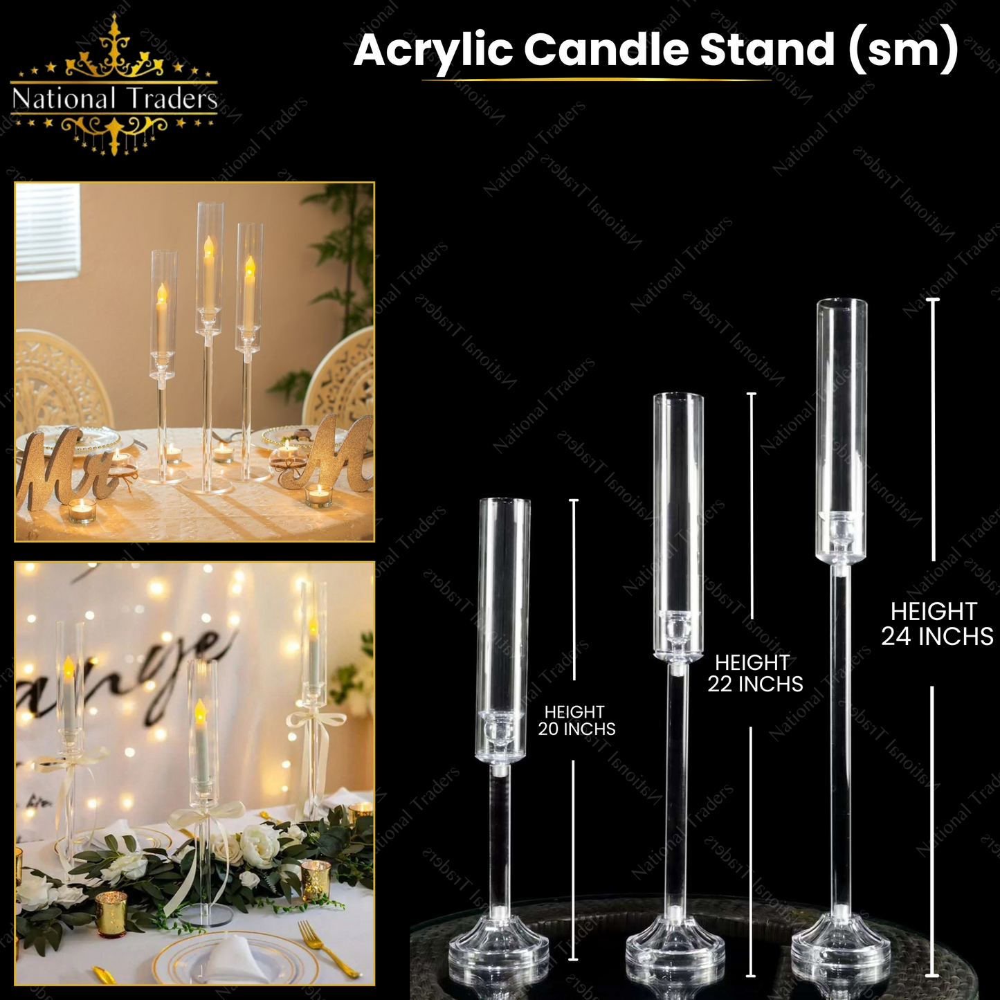 Acrylic Candle Stand (SM)
