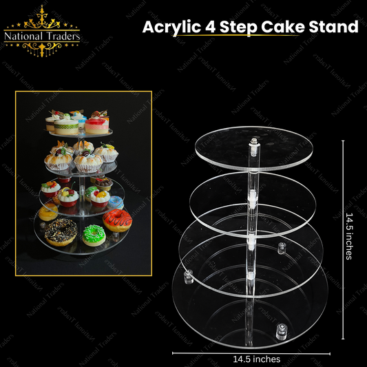 Acrylic 4 Step Cake Stand