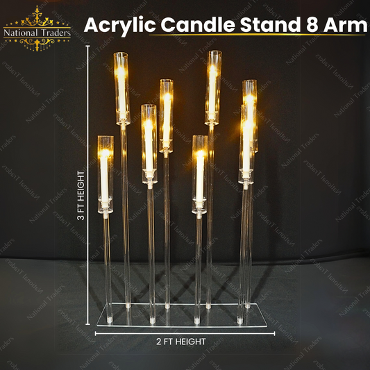 Acrylic Candle Stand 8 Arms