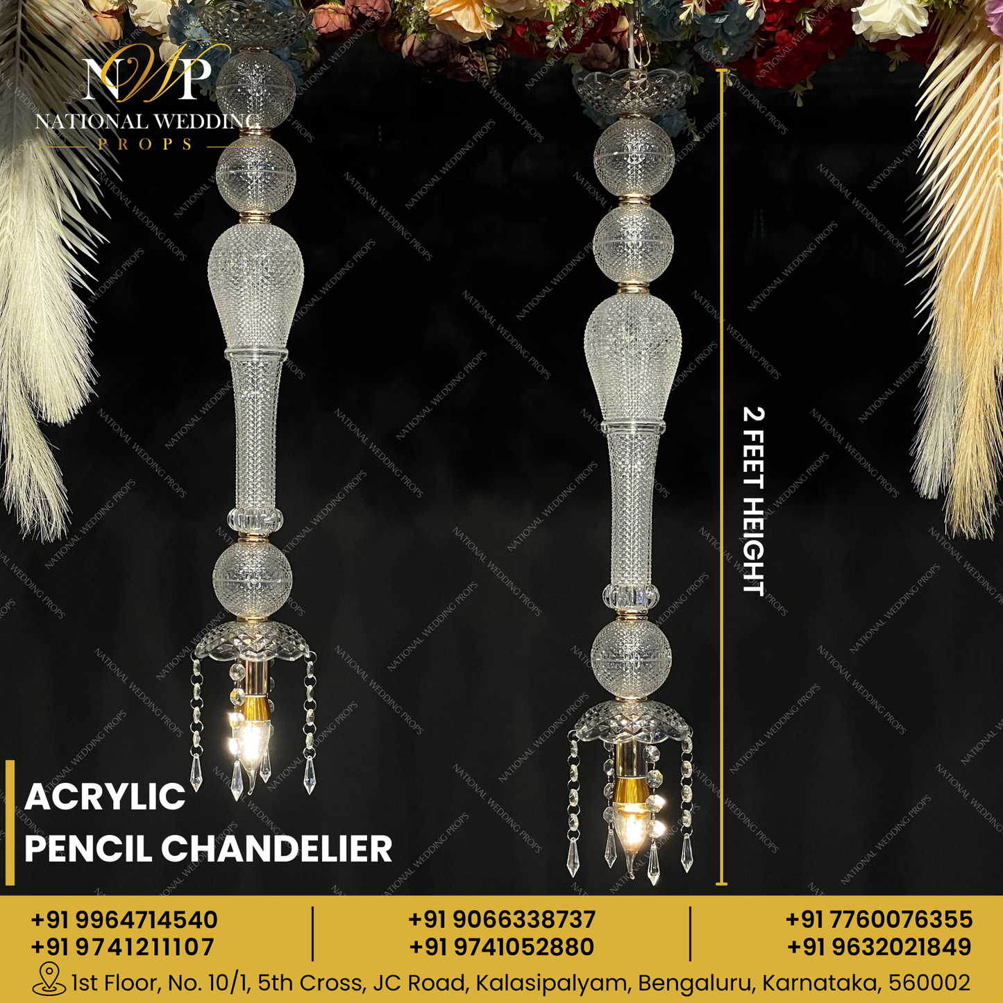 Acrylic Pencil Chandelier