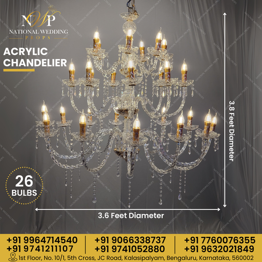 Acrylic Chandelier 26 Bulbs