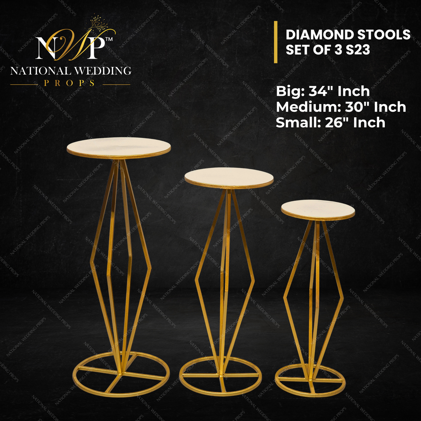 Diamond Stools Set of 3 - S23