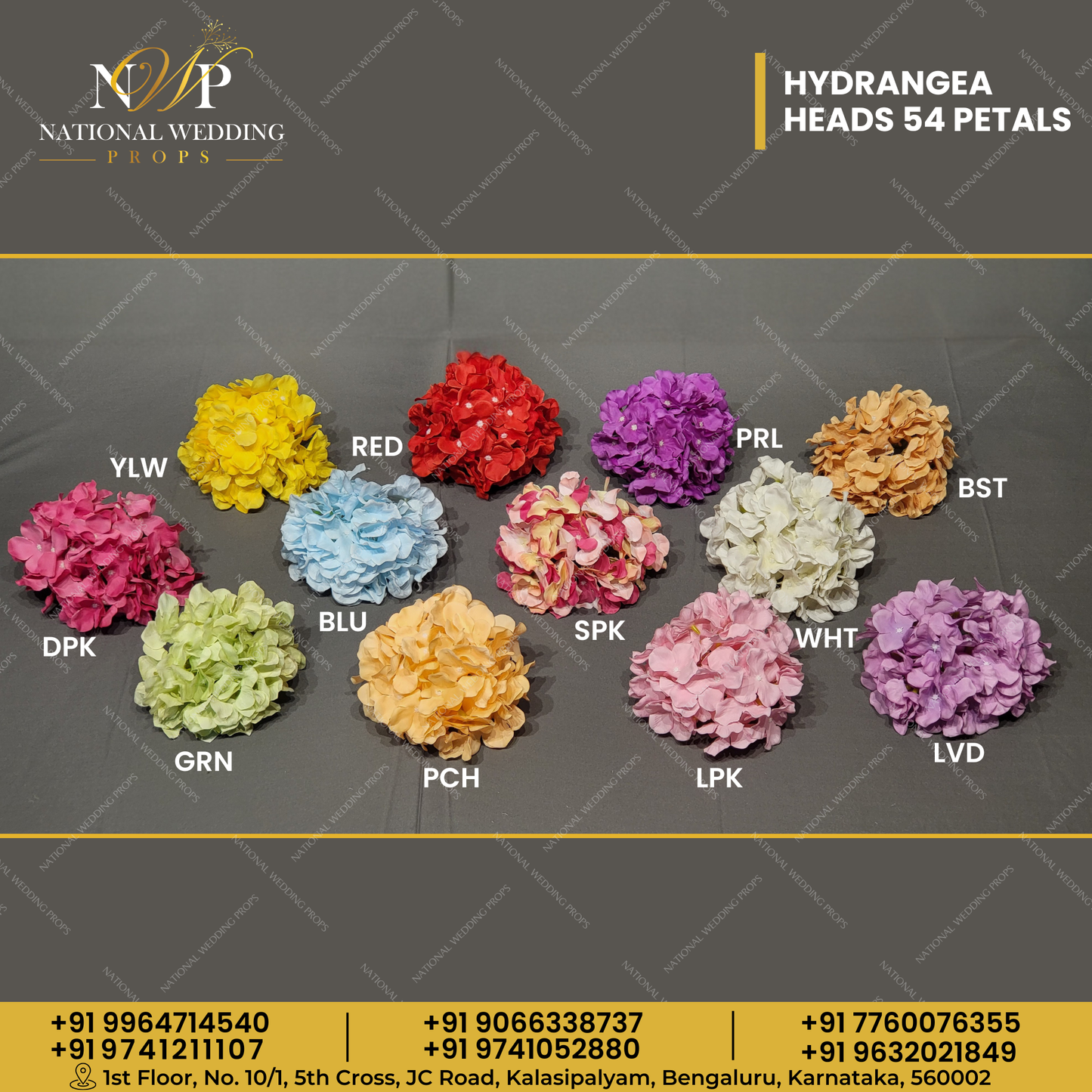 Hydrangea Heads 54 Petals