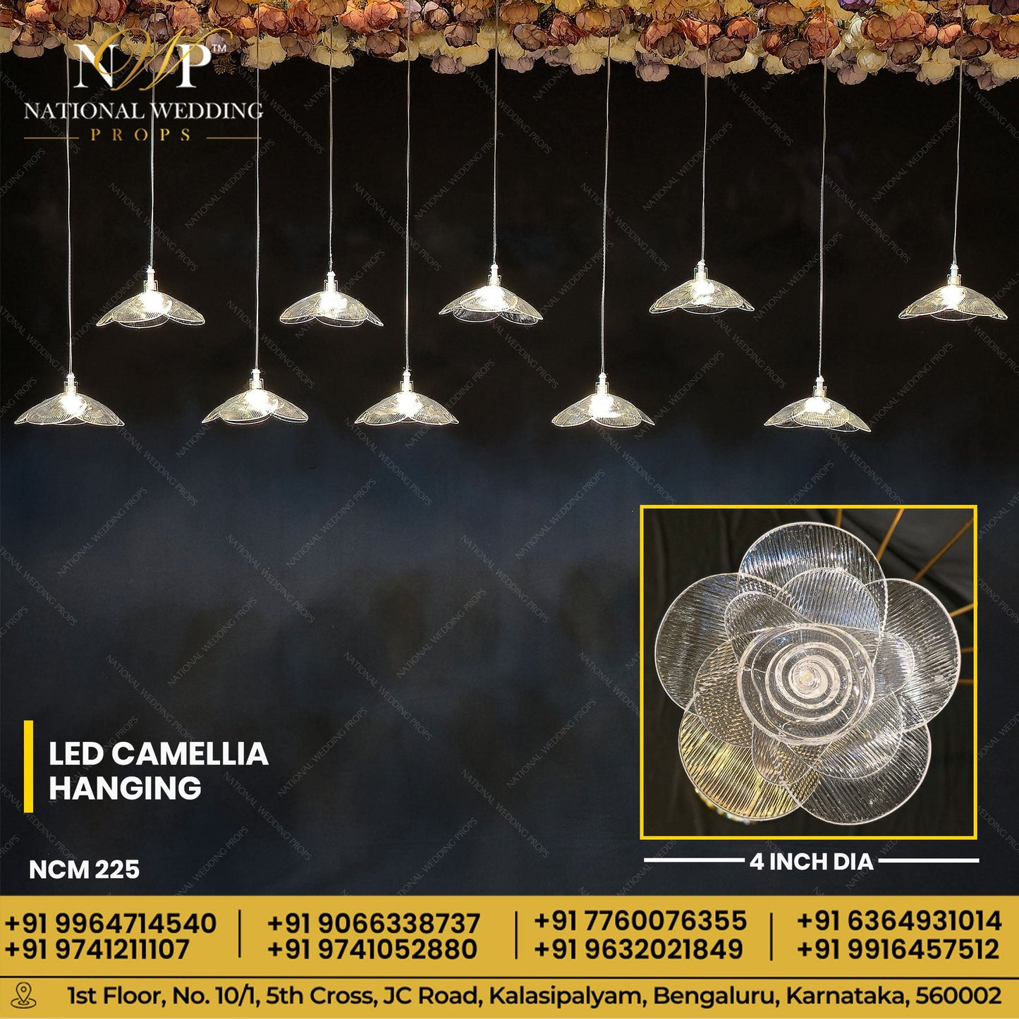 Led Camellia Hangings
