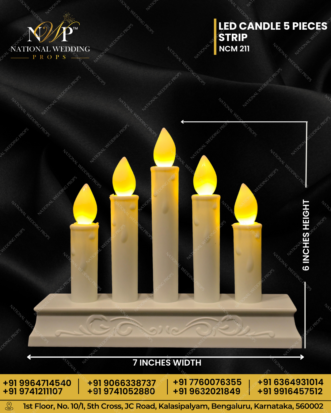 LED candle 5 pieces strip