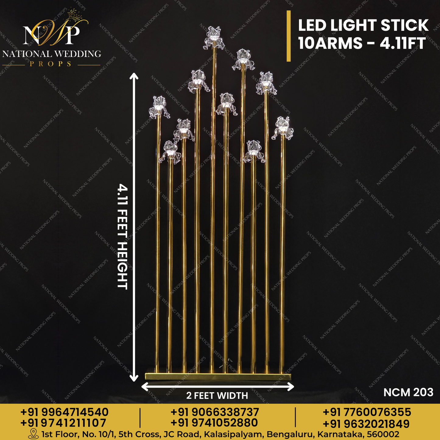 LED LIGHT STICK STAND - 10ARMS