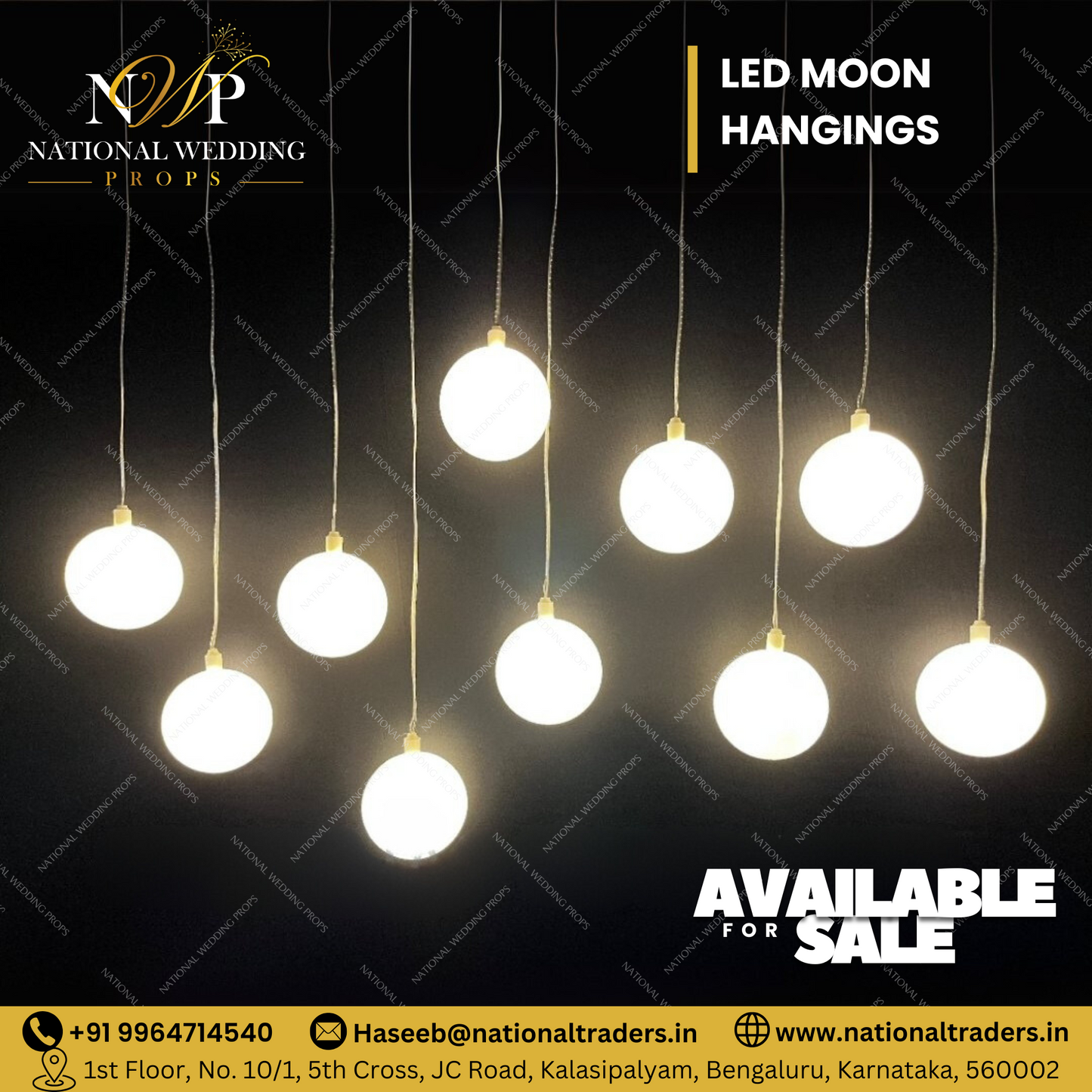 LED Moon Hanging