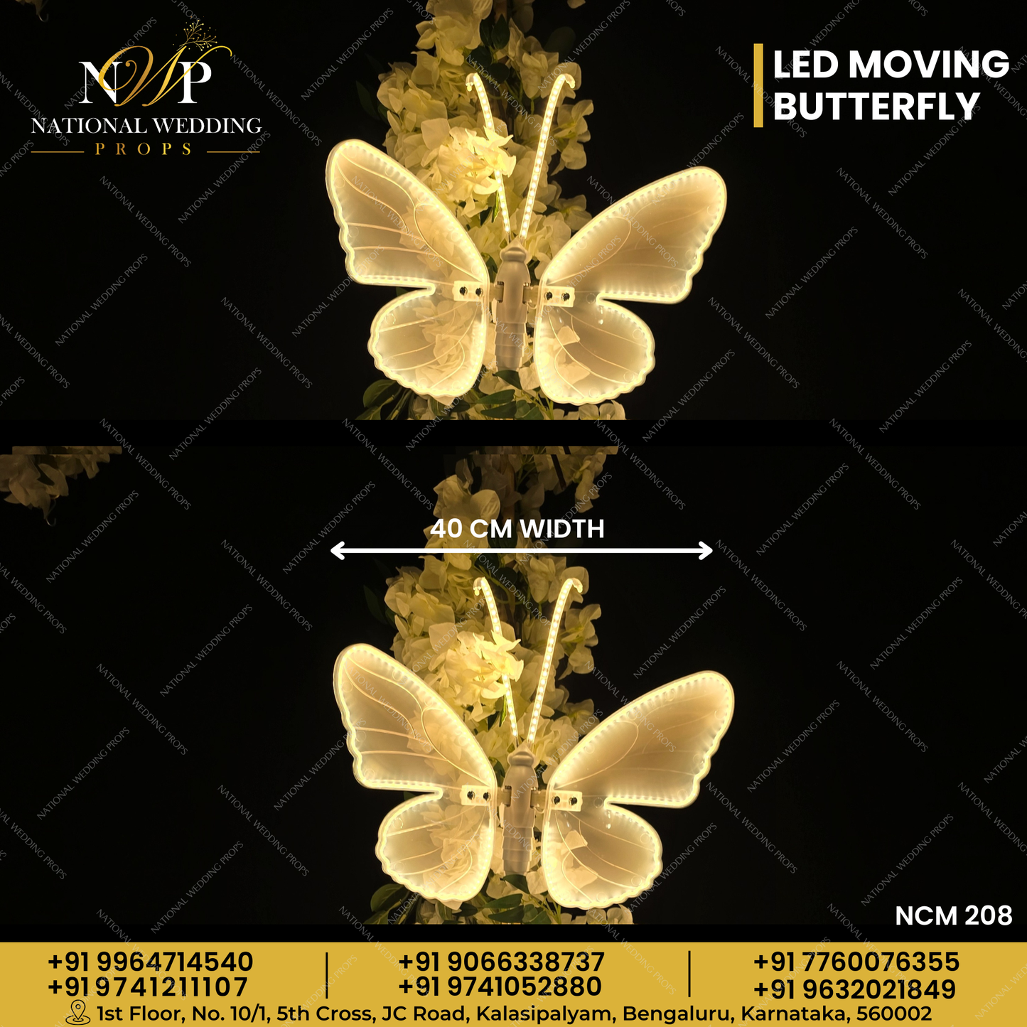 led moving buttetrfly 40 cm