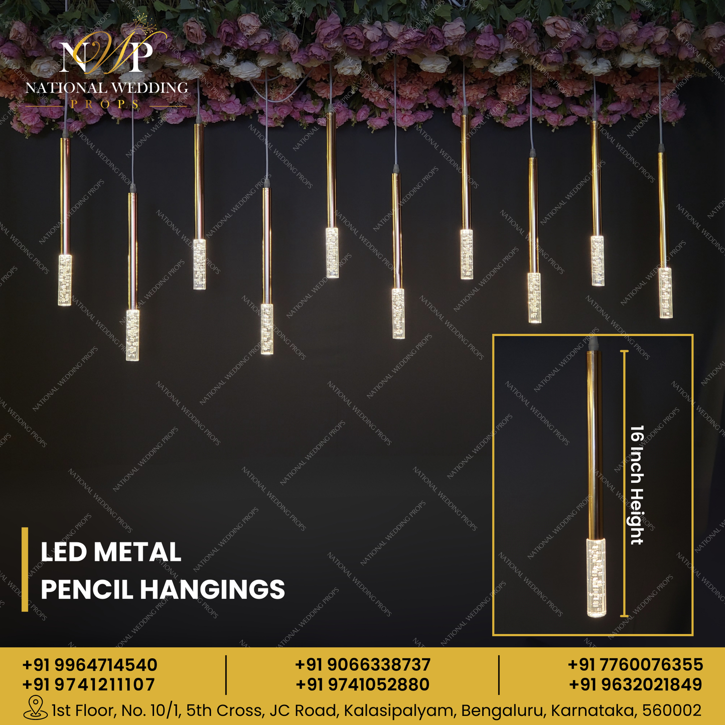 LED Metal Pencil Hangings