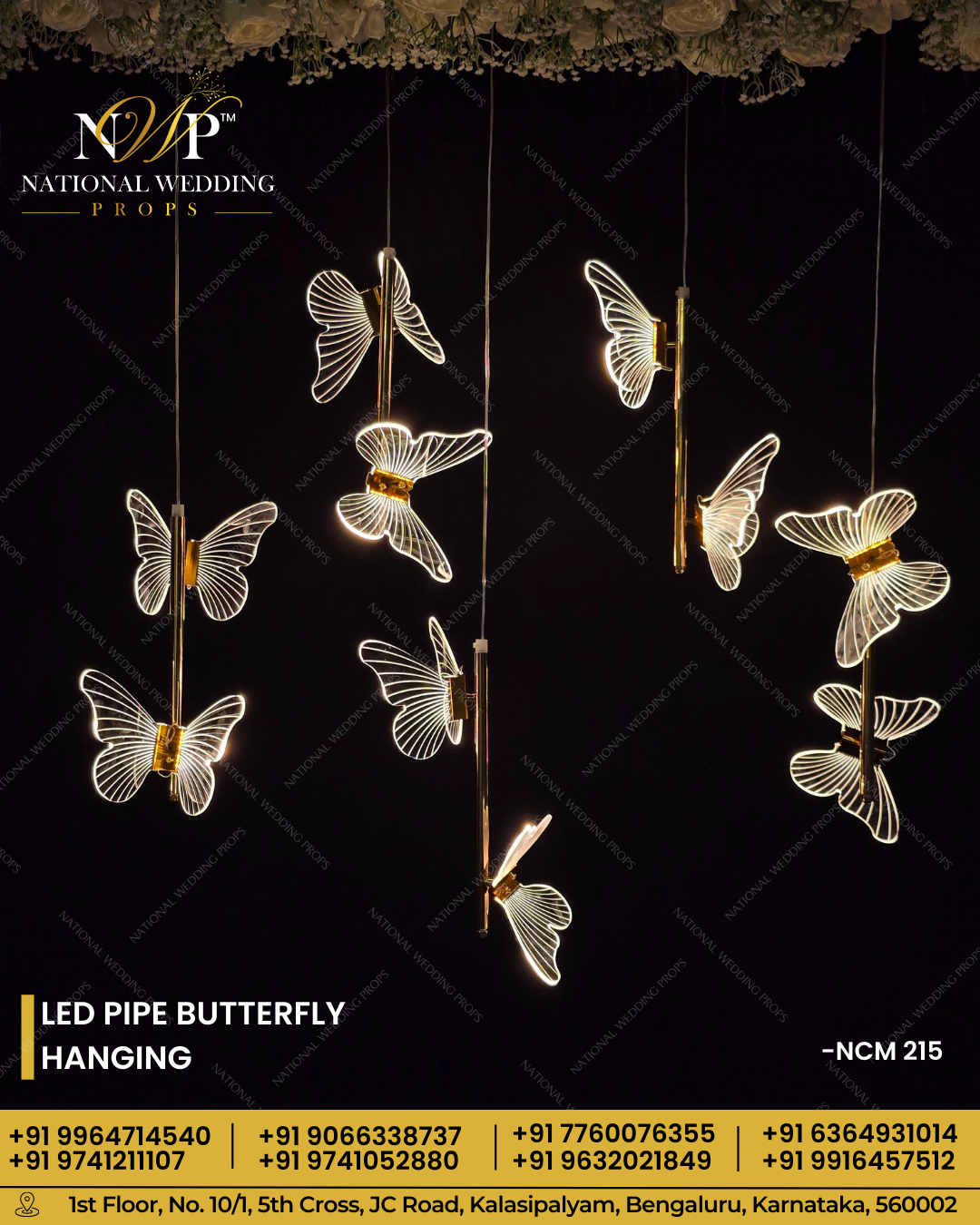 led pipe butterfly hanging
