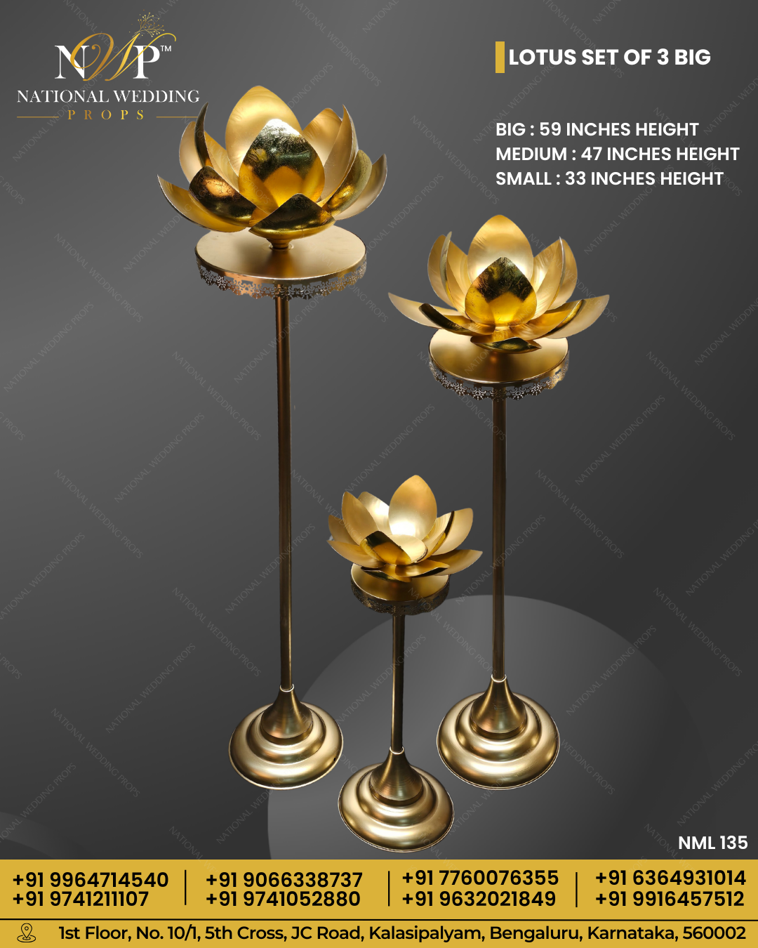 Lotus set of 3 Big
