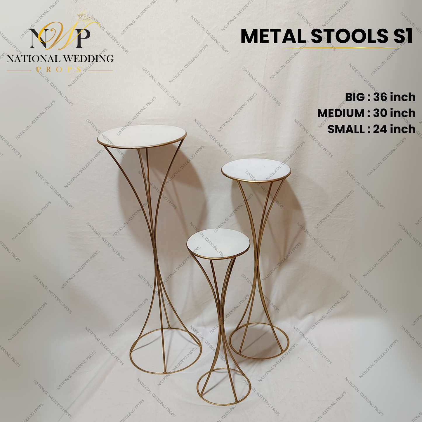S1 - METAL STOOL SET OF 3