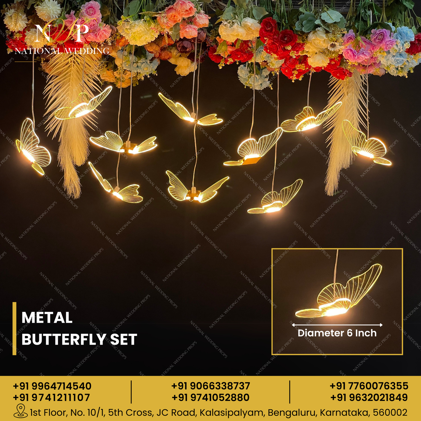LED METAL BUTTERFLY HANGING