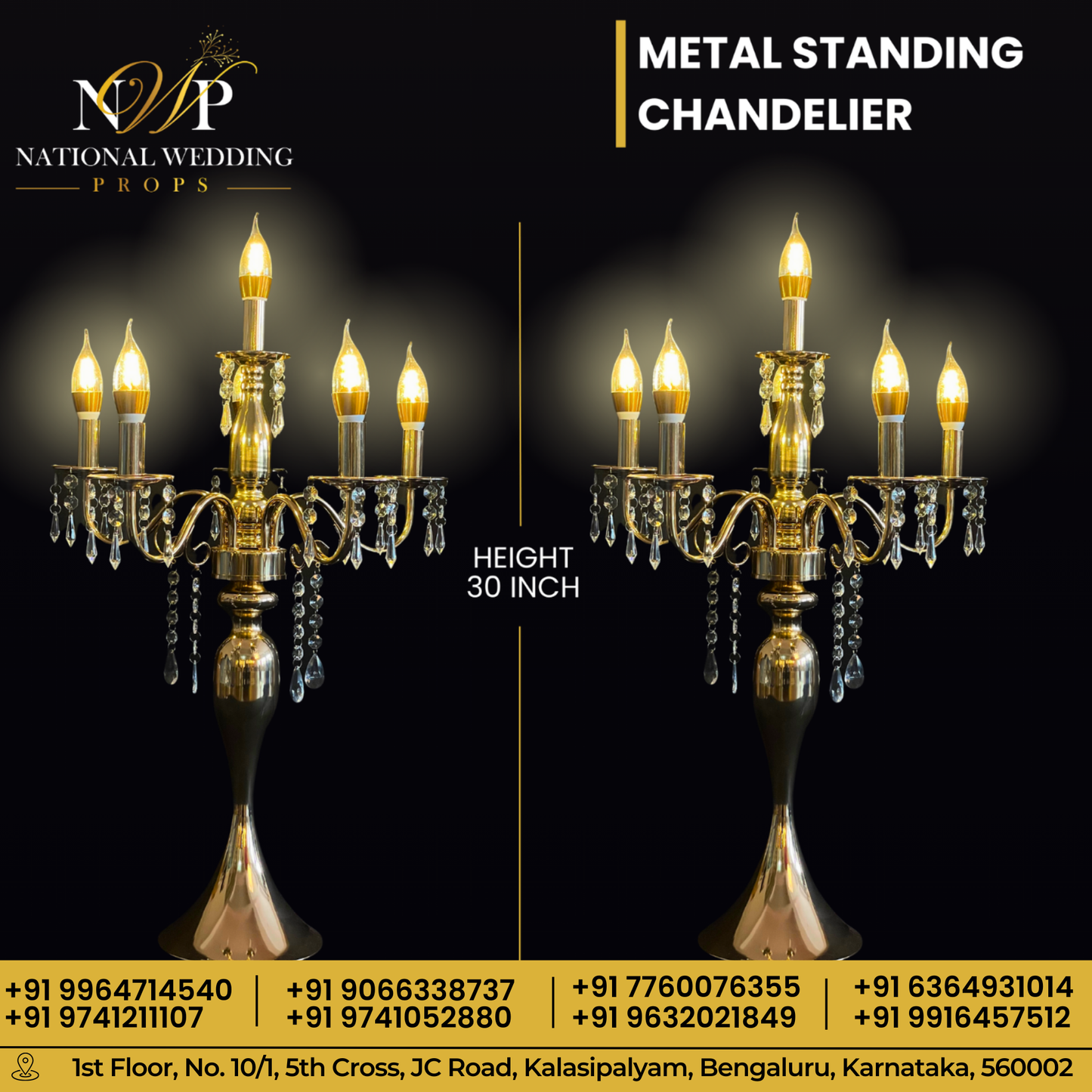 Metal Standing Chandelier