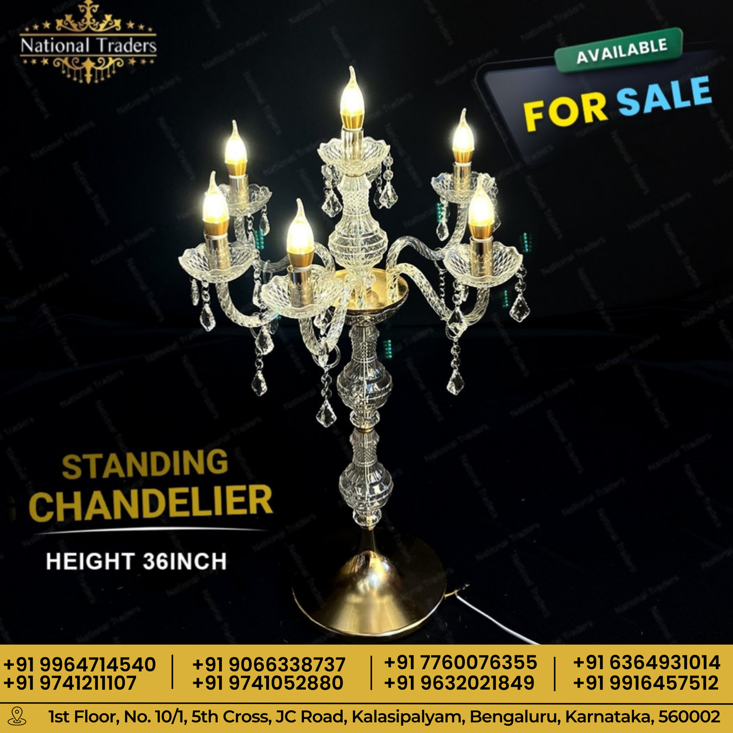 Acrylic Standing Chandelier