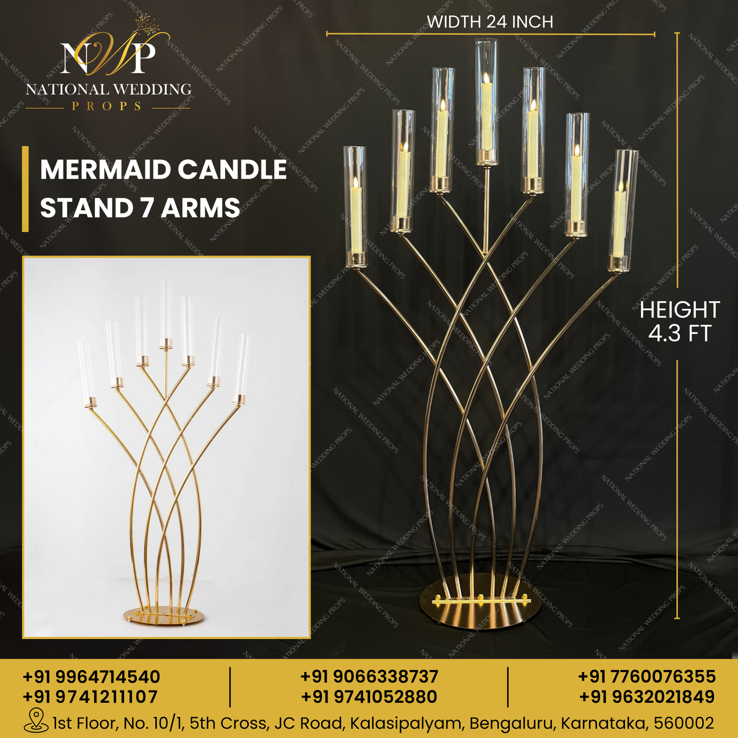 Mermaid Candle Stand 7 Arms