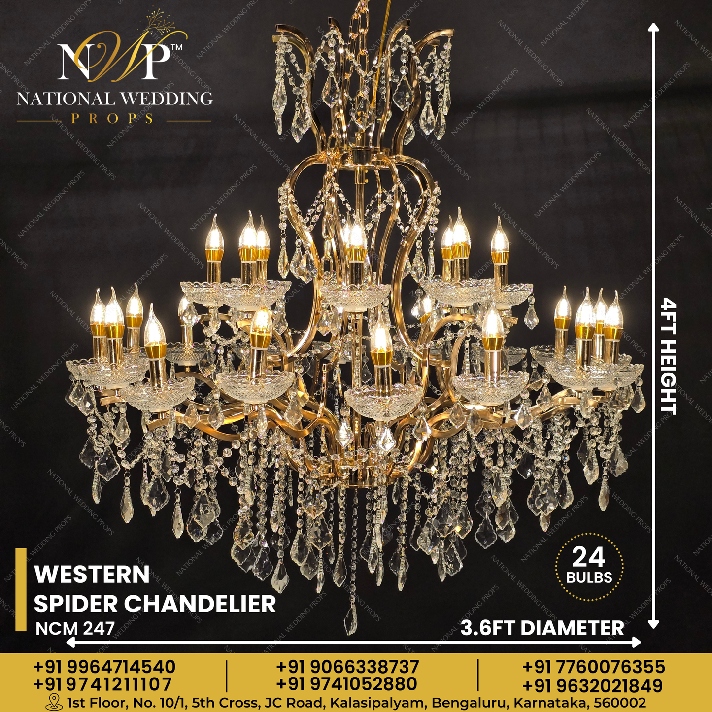 Western Spider Chandelier 24 Bulbs