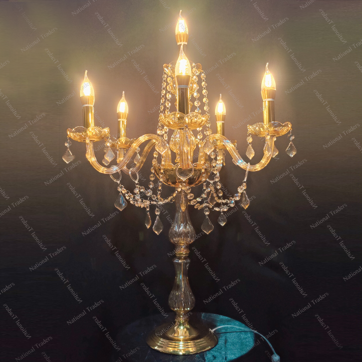 Glass Standing Chandelier