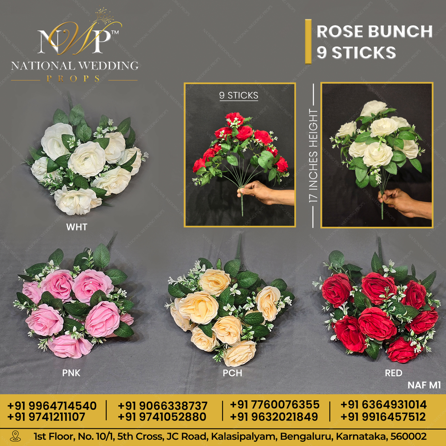 rose bunch 9 sticks