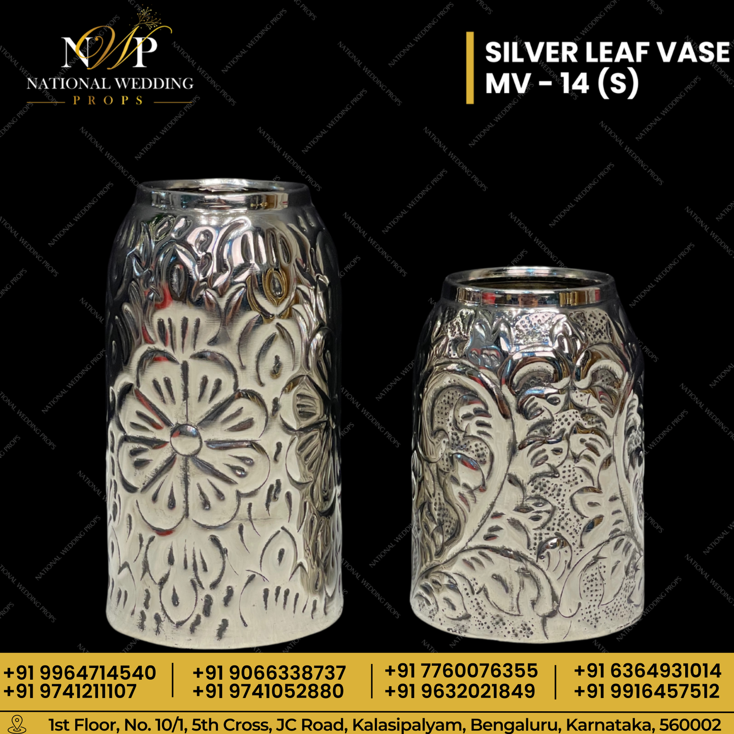 Silver Leaf Vase