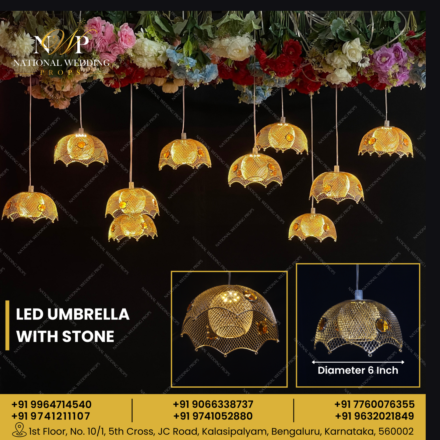 LED UMBRELLA HANGING WITH STONE