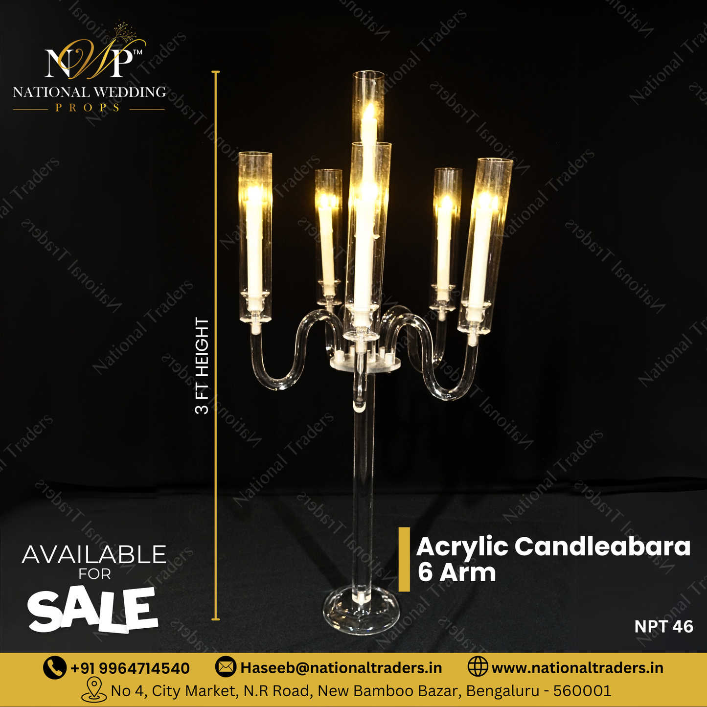 ACRYLIC CANDELABARA