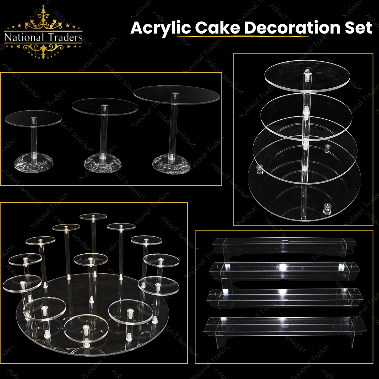Acrylic Cake Decoration Set