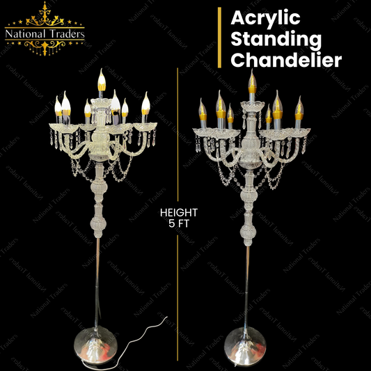 Acrylic Standing Chandelier 5 FT