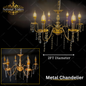 Metal Chandelier 6 Bulbs