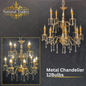 Metal Chandelier 12 Bulbs