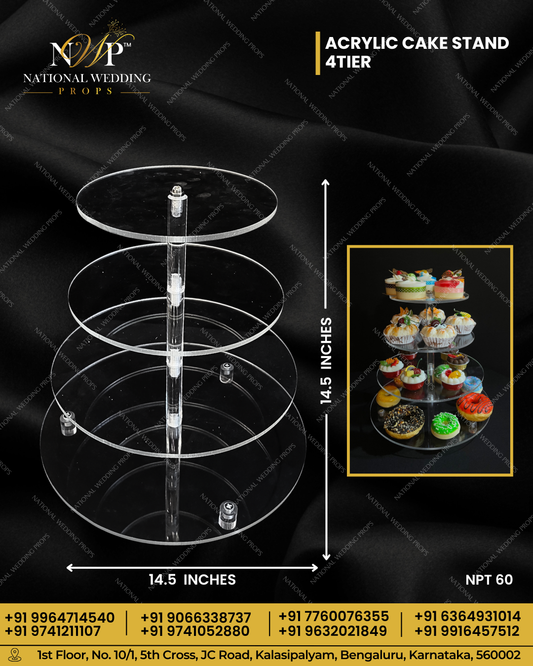 ACRYLIC CAKE STAND 4TIER