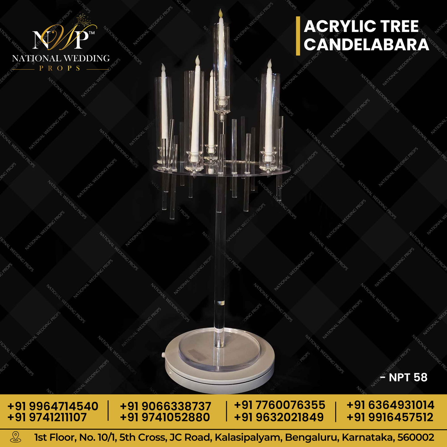 ACRYLIC TREE CANDELABARA