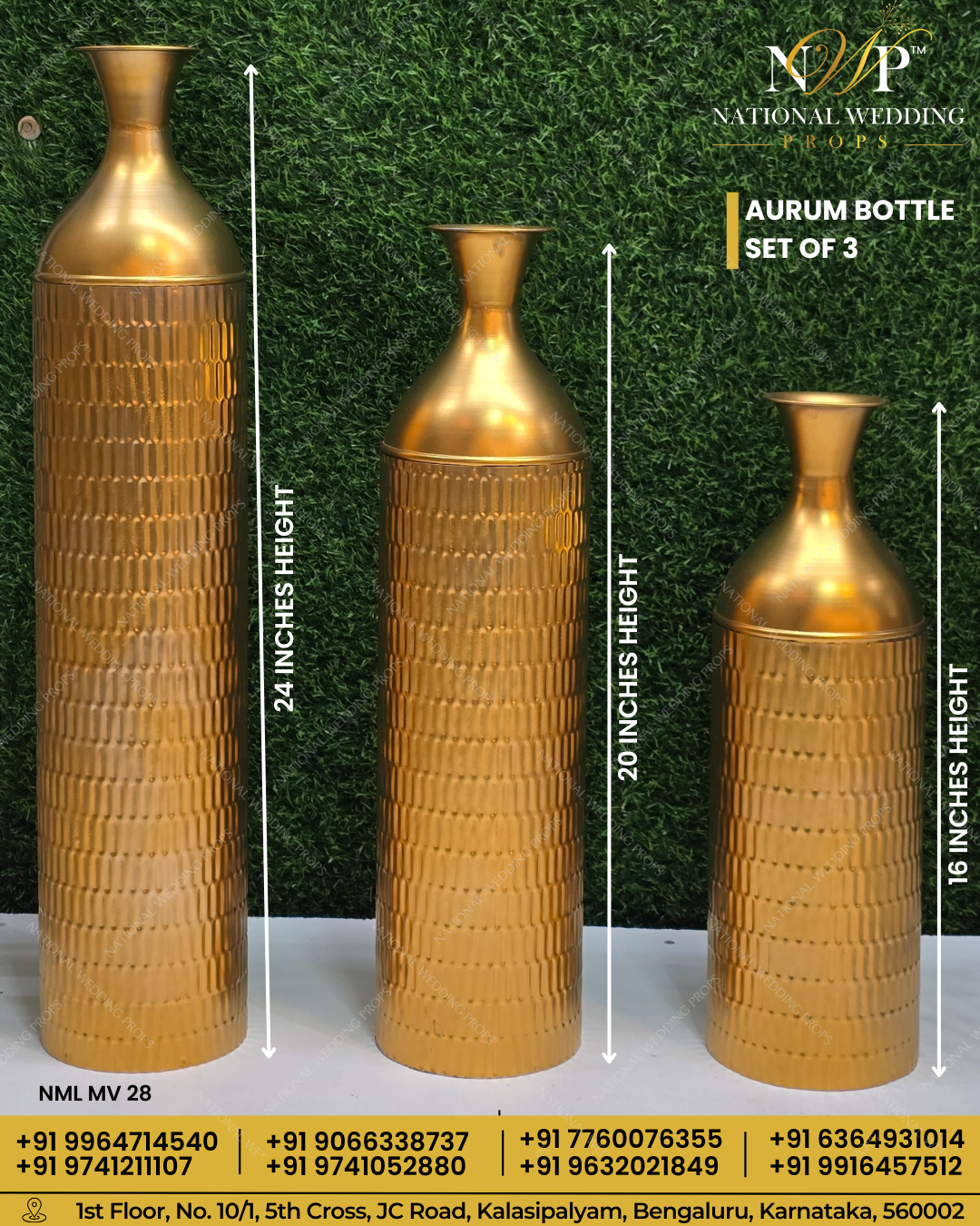 AURUM BOTTLE SET OF 3