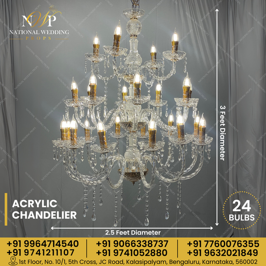 Acrylic Chandelier 24 Bulbs