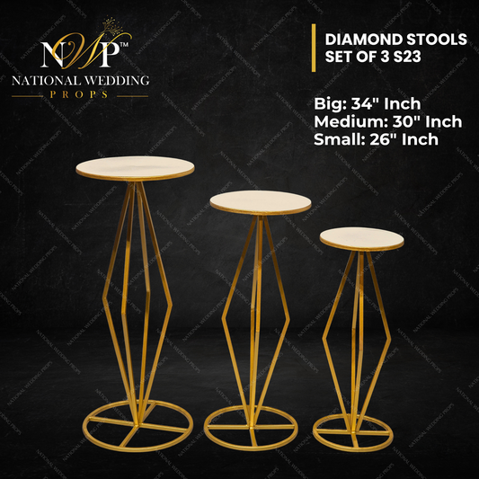 Diamond Stools Set of 3 - S23