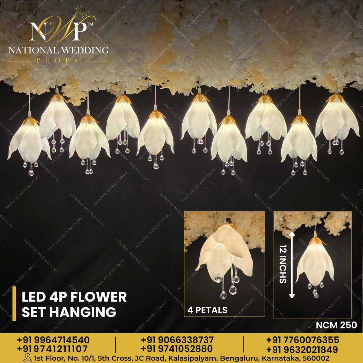 LED 4P FLOWER SET HANGING