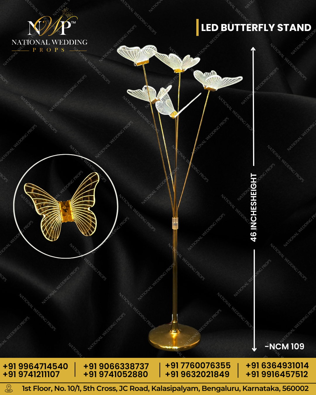 LED BUTTERFLY STAND 5PCS
