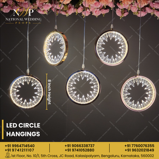 LED CIRCLE HANGING SET OF 5
