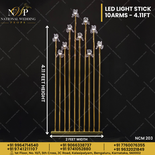 LED Light Stick 10 Arms - 4.11FT