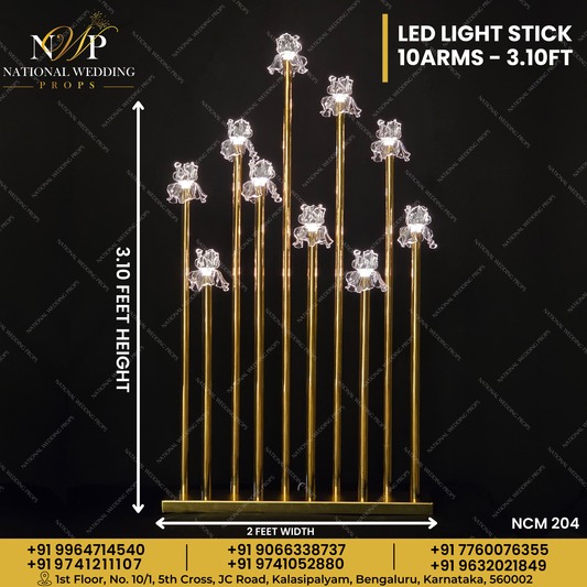 LED LIGHT STICK STAND - 10 ARMS NCM 204
