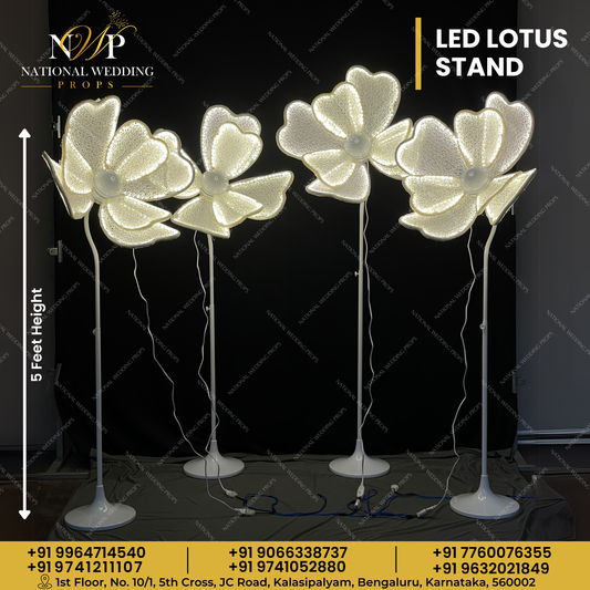 LED LOTUS STAND SET OF 4
