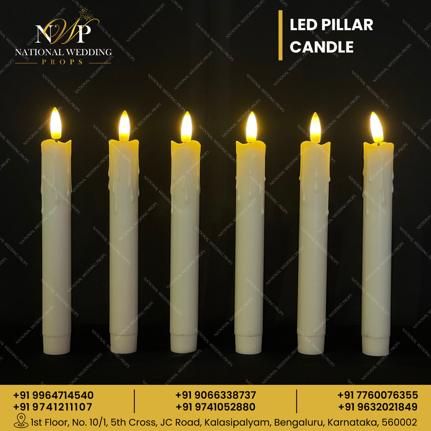 LED PILLAR CANDLE 12PCS BOX