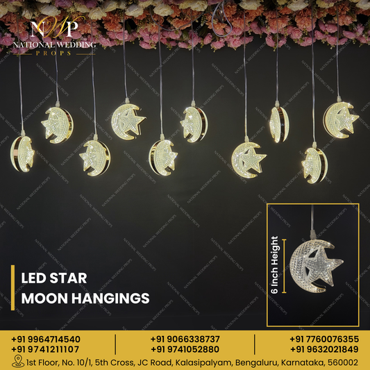 LED STAR MOON HANGING