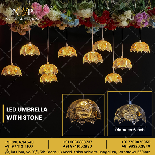 LED Umbrella with Stone