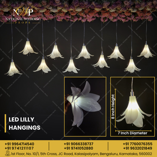 LED Lilly Hangings