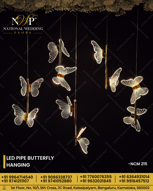 led pipe butterfly hanging