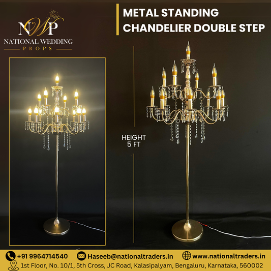 Metal Standing Chandelier Double Step
