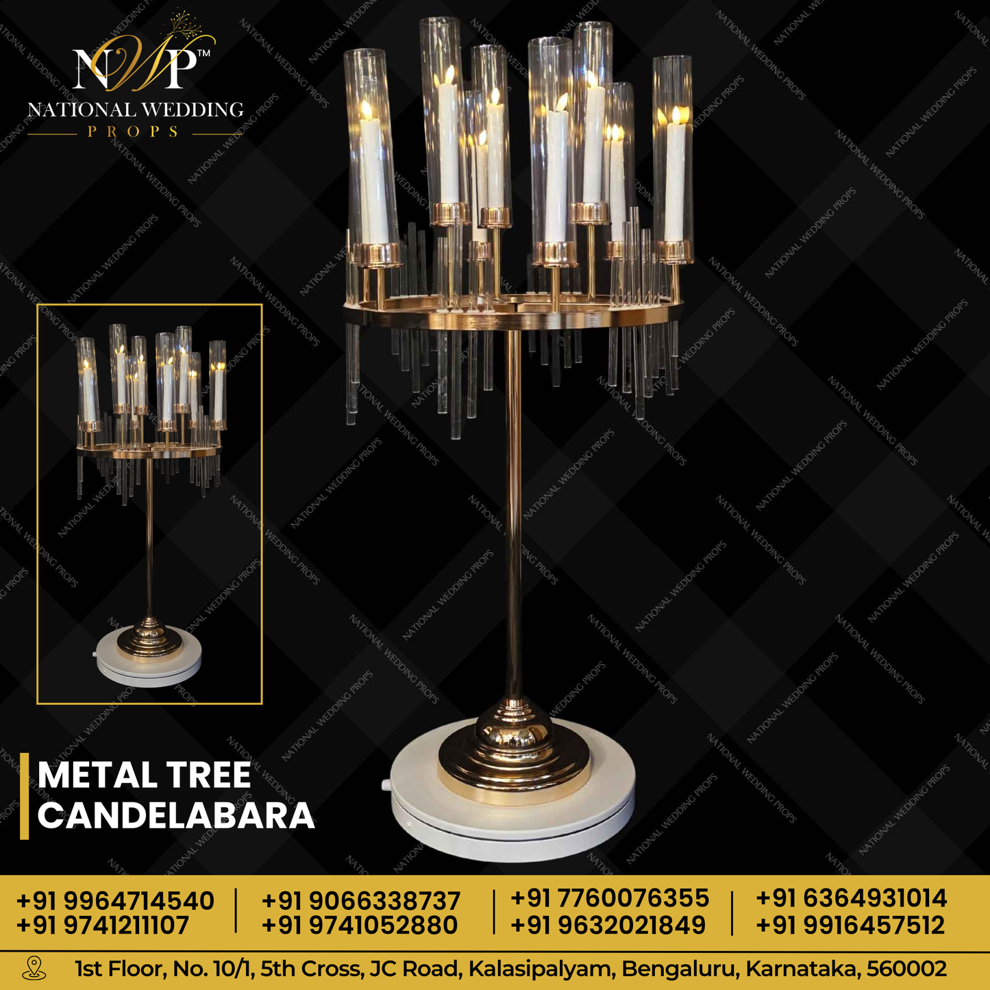 METAL TREE CANDELABARA