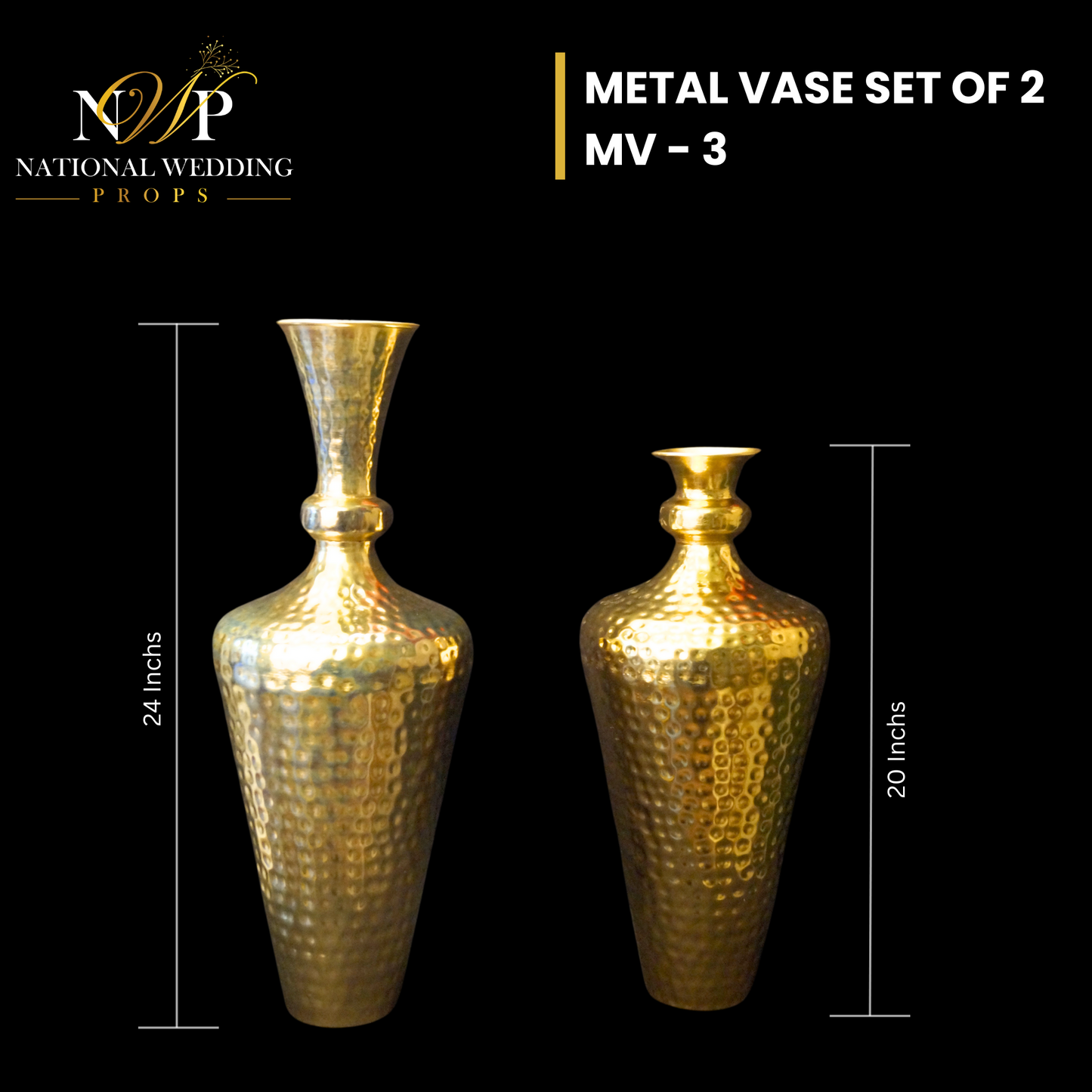 Metal Vase Set of 2 MV - 3